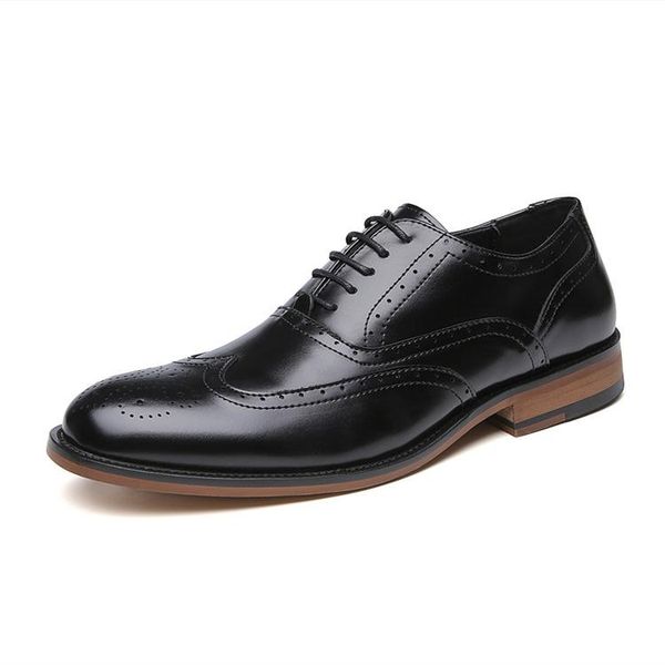 men brogue shoes handwork brush genuine leather formal lace-up casual business office size 39-45 dress, Black
men brogue shoes handwork brush genuine leather formal lace-up casual business office size 39-45 dress, Black
