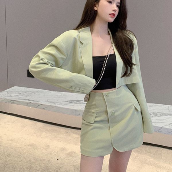 two piece dress korean fashion casual set women crop blazer jacket coat + sheath mini skirt suits slim autumn 2 r2y6, White
two piece dress korean fashion casual set women crop blazer jacket coat + sheath mini skirt suits slim autumn 2 r2y6, White