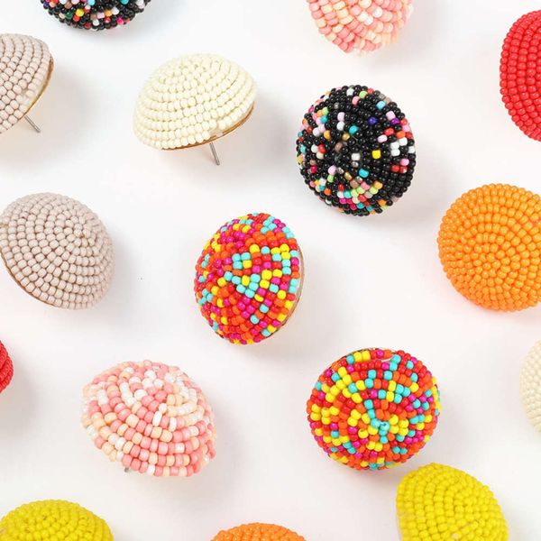 spring new ins wind net red hemispherical rice bead female korean girl heart earrings, Black
spring new ins wind net red hemispherical rice bead female korean girl heart earrings, Black