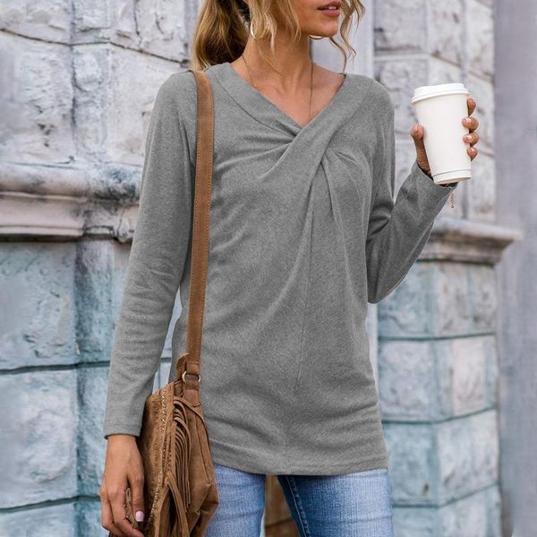 women's t-shirt casual v neck t shirt women spring autumn plus size long sleeve brand ropa solid color s-3xl thin mujer, White
women's t-shirt casual v neck t shirt women spring autumn plus size long sleeve brand ropa solid color s-3xl thin mujer, White