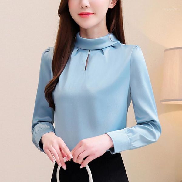 women's blouses & shirts korean fashion silk women elegant woman satin shirt plus size long sleeve solid blouse blusas mujer de moda, White
women's blouses & shirts korean fashion silk women elegant woman satin shirt plus size long sleeve solid blouse blusas mujer de moda, White
