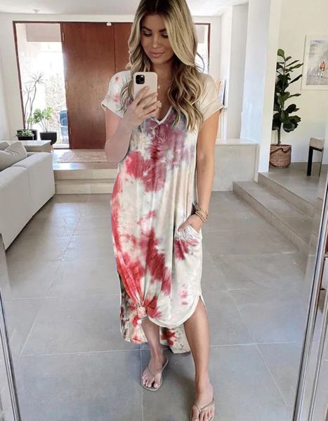 casual dresses tie-dye short sleeve mujer summer femme v-neck loose irregular es women large size pocket long, Black;gray
casual dresses tie-dye short sleeve mujer summer femme v-neck loose irregular es women large size pocket long, Black;gray
