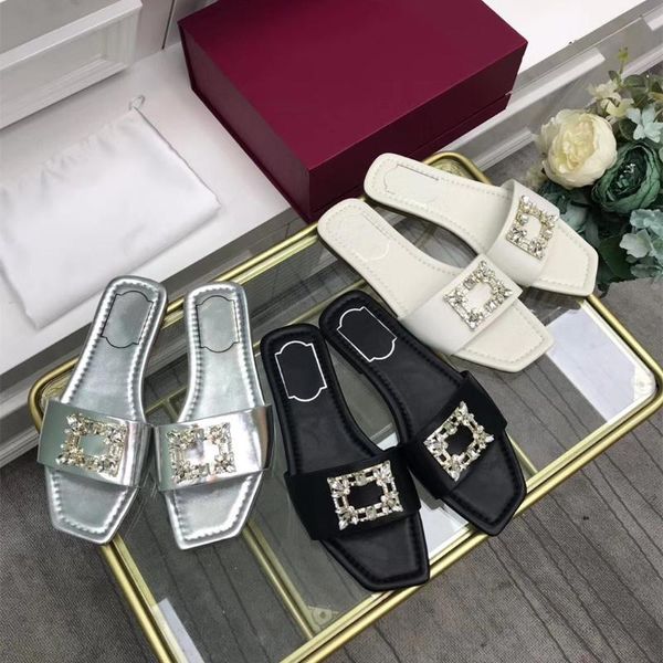 ladies style slippers women genuine leather crystal square-toes outdoor zapatillas mujer, Black
ladies style slippers women genuine leather crystal square-toes outdoor zapatillas mujer, Black