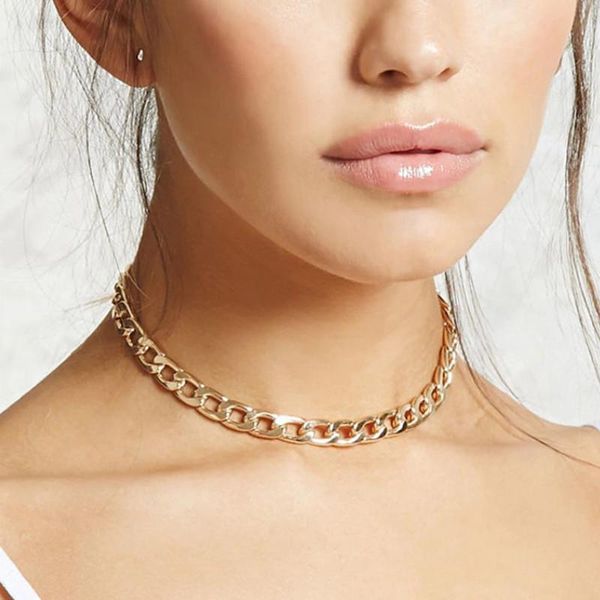 chokers fashion gold color chunky cuban link chain choker necklace for women hip hop charm collares jewelry, Golden;silver
chokers fashion gold color chunky cuban link chain choker necklace for women hip hop charm collares jewelry, Golden;silver