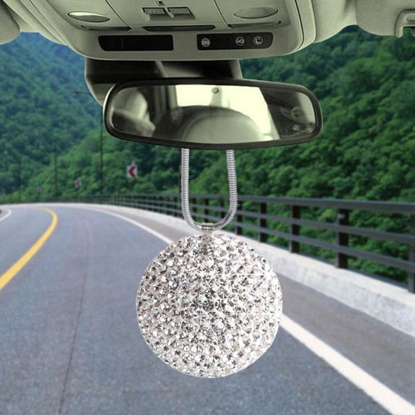 interior decorations car decor crystal ball rear view mirror charm rhinestone hanging ornament for accessories 
interior decorations car decor crystal ball rear view mirror charm rhinestone hanging ornament for accessories