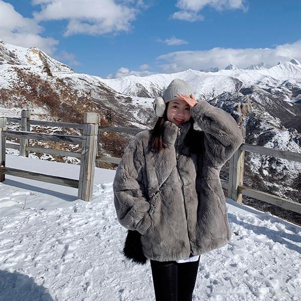 women's wool & blends imitation fur coat female 2021 winter korean style stand-up collar mink loose thick plush, Black
women's wool & blends imitation fur coat female 2021 winter korean style stand-up collar mink loose thick plush, Black