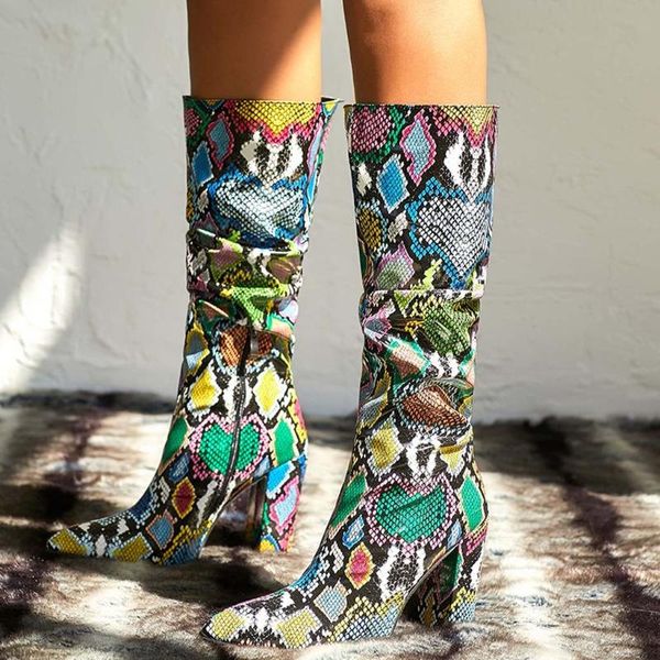 boots snakeskin high-heel pleated autumn colorful snake women high heel boot pointed toe zip shoes female 5w3, Black
boots snakeskin high-heel pleated autumn colorful snake women high heel boot pointed toe zip shoes female 5w3, Black