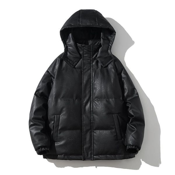 men's down & parkas 2021 men cotton-padded jacket autumn winter matte pu leather jackets male casual hooded thick warm coats, Black
men's down & parkas 2021 men cotton-padded jacket autumn winter matte pu leather jackets male casual hooded thick warm coats, Black