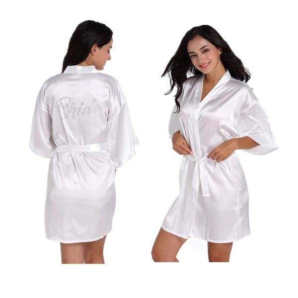 women's sleepwear retail satin robes bride rhinestones for bridesmaids silky bridal party wedding robe t69, Black;red
women's sleepwear retail satin robes bride rhinestones for bridesmaids silky bridal party wedding robe t69, Black;red