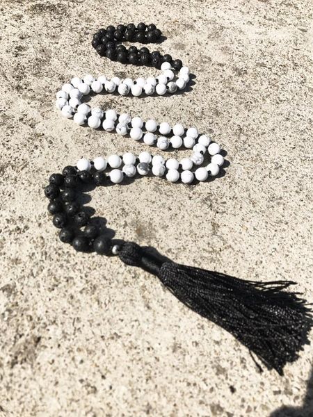 pendant necklaces white howlite and lava stone 108 mala beads prayer tassel necklace knotted yoga buddha jewelry, Silver
pendant necklaces white howlite and lava stone 108 mala beads prayer tassel necklace knotted yoga buddha jewelry, Silver