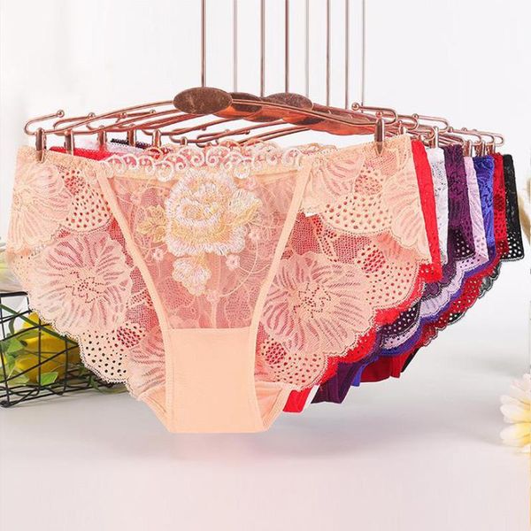 women's panties lace embroidery flower hollow comfortable breathable underwear lingerie mid-waist large size ladies briefs, Black;pink
women's panties lace embroidery flower hollow comfortable breathable underwear lingerie mid-waist large size ladies briefs, Black;pink