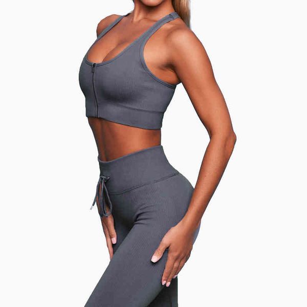 zipper bra high waist pants fitness suit running sports vertical stripe yoga gym, Black;blue
zipper bra high waist pants fitness suit running sports vertical stripe yoga gym, Black;blue