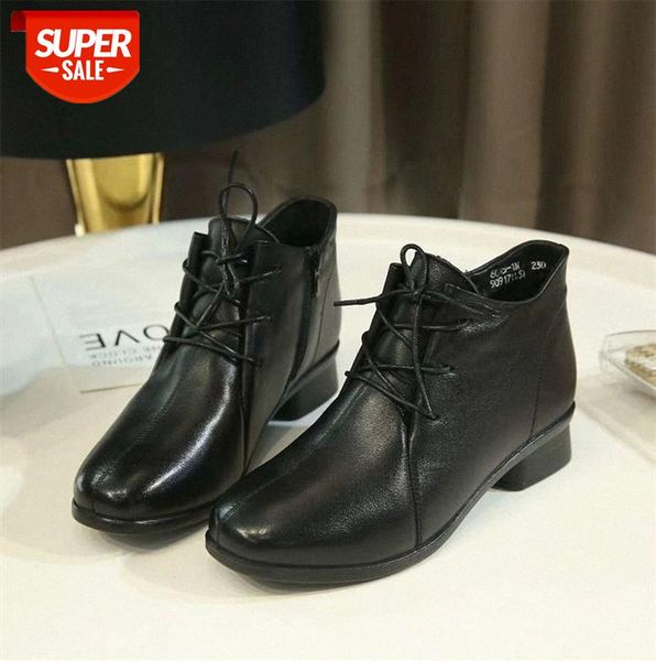 the first layer of cowhide warm women's boots plus velvet leather round toe casual black lace-up thick heels #7q7k
the first layer of cowhide warm women's boots plus velvet leather round toe casual black lace-up thick heels #7q7k