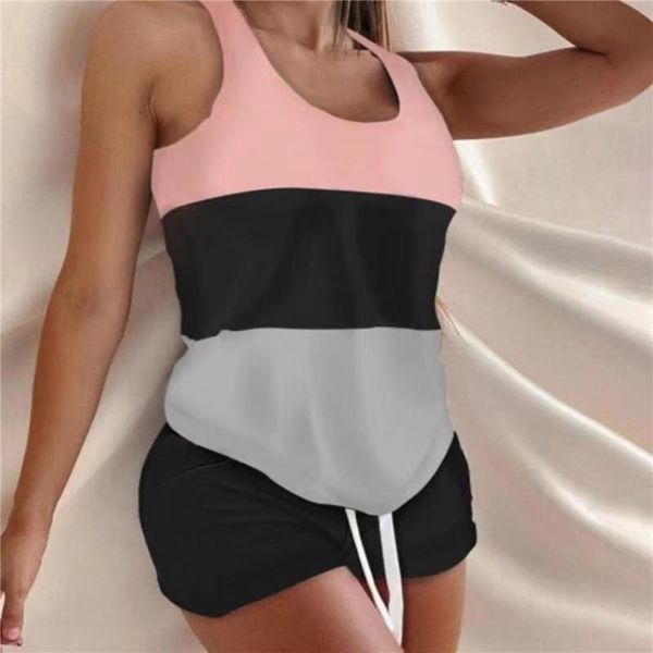 women's tracksuits 2021 tracksuit women two piece short sets ladies casual print vest shirt + drawstring shorts suits woman clothing, Gray
women's tracksuits 2021 tracksuit women two piece short sets ladies casual print vest shirt + drawstring shorts suits woman clothing, Gray