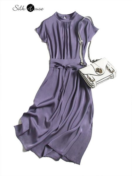 french elegant purple silk dress femininity drop shoulder sleeve mulberry slim mid length women's party casual dresses, Black;gray
french elegant purple silk dress femininity drop shoulder sleeve mulberry slim mid length women's party casual dresses, Black;gray