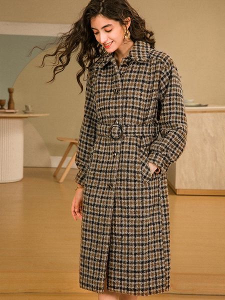 women's wool & blends chic women sweater 2021 autumn and winter doll collar puff sleeve tie jacket long coat, Black
women's wool & blends chic women sweater 2021 autumn and winter doll collar puff sleeve tie jacket long coat, Black