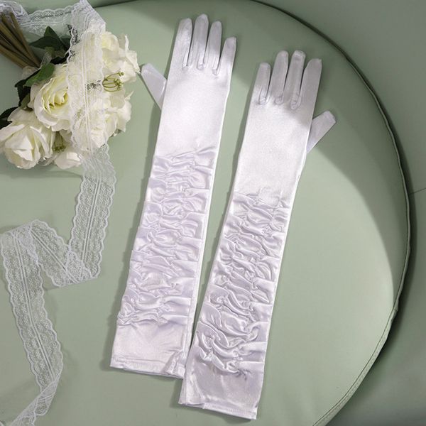 bride wed dress satin gloves performance singer dance stage long white black red blue glove girl 50cm, Blue;gray
bride wed dress satin gloves performance singer dance stage long white black red blue glove girl 50cm, Blue;gray