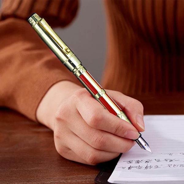 colors luxury gold framework fountain pen school office stationery 0.5mm nib writing smooth brand ink gifts pens
colors luxury gold framework fountain pen school office stationery 0.5mm nib writing smooth brand ink gifts pens