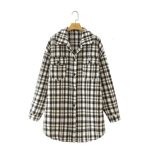 women's autumn and winter tweed loose small fragrance lattice casual coat medium length, Black;brown
women's autumn and winter tweed loose small fragrance lattice casual coat medium length, Black;brown