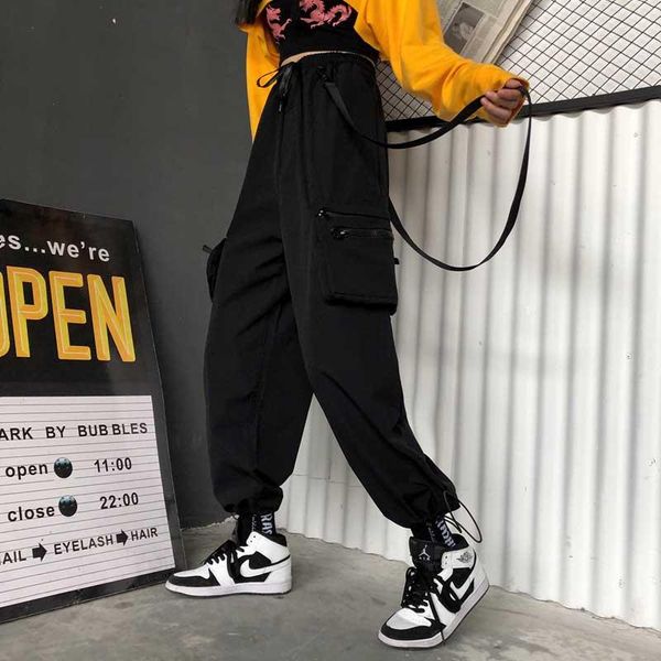 women's pants & capris hip hop female ribbon cargo for women spring harajuku bf trousers big pocket, Black;white
women's pants & capris hip hop female ribbon cargo for women spring harajuku bf trousers big pocket, Black;white