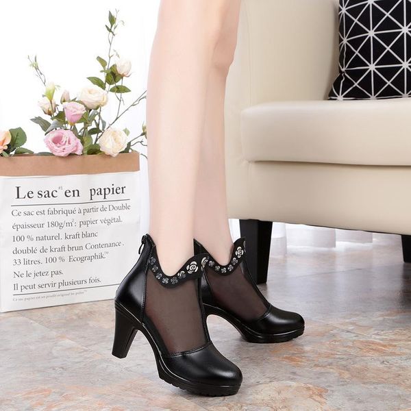boots spring gauze hollow out sandals high heels shoes breathable mesh woman mother, Black
boots spring gauze hollow out sandals high heels shoes breathable mesh woman mother, Black