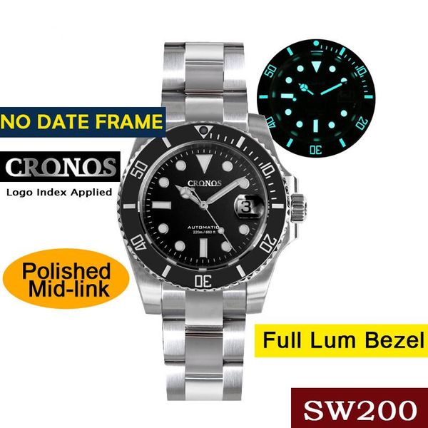 wristwatches cronos sw200 automatic men's watch stainless steel bracelet ceramic rotating bezel 200m waterproof, Slivery;brown
wristwatches cronos sw200 automatic men's watch stainless steel bracelet ceramic rotating bezel 200m waterproof, Slivery;brown