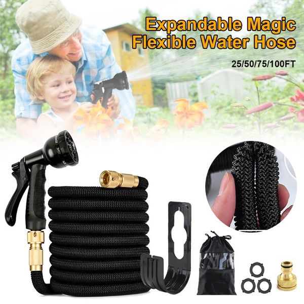 25/50/70/100ft expandable magic hose pipe high-pressure car wash adjustable spray flexible garden watering cleaning equipments
25/50/70/100ft expandable magic hose pipe high-pressure car wash adjustable spray flexible garden watering cleaning equipments