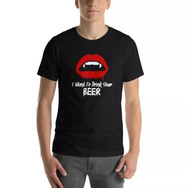 i want to drink your beer halloween t-shirt cool vampire fangs party tee, White;black
i want to drink your beer halloween t-shirt cool vampire fangs party tee, White;black