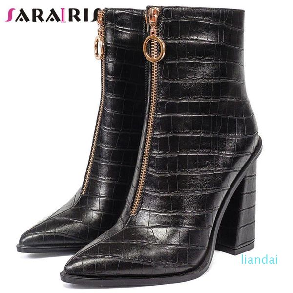 boots sarairis big size 35-43 female 2021 office concise ankle women pointed toe chunky high heels zip shoes woman, Black
boots sarairis big size 35-43 female 2021 office concise ankle women pointed toe chunky high heels zip shoes woman, Black