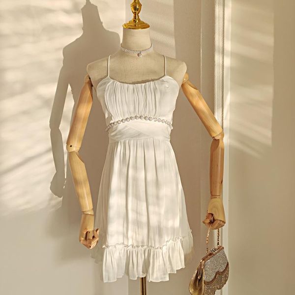 casual dresses 2021 french temperament pleated waist lace diamond-studded beaded open back cross strap dress 0323, Black;gray
casual dresses 2021 french temperament pleated waist lace diamond-studded beaded open back cross strap dress 0323, Black;gray