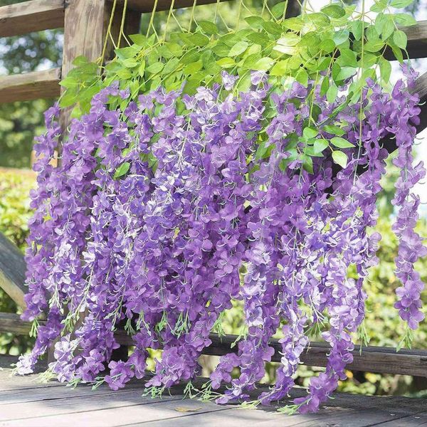decorative flowers & wreaths 12pc 113cm wisteria artificial flower silk vine garland hanging for wedding party garden outdoor greenery offic
decorative flowers & wreaths 12pc 113cm wisteria artificial flower silk vine garland hanging for wedding party garden outdoor greenery offic