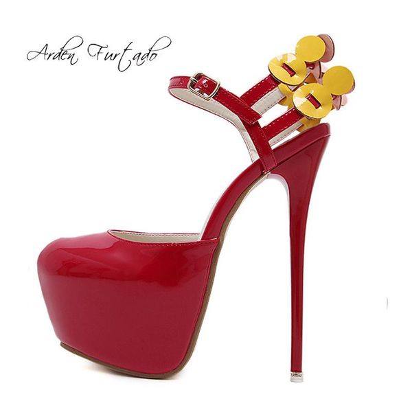 arden furtado 2021 summer high heels 16cm stilettos platform round toe buckle strap red flowers sandals big size party shoes 42, Black
arden furtado 2021 summer high heels 16cm stilettos platform round toe buckle strap red flowers sandals big size party shoes 42, Black