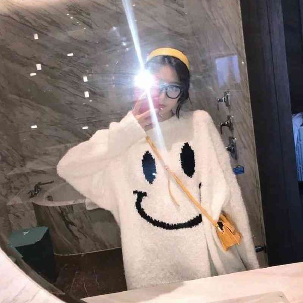 winter casual smiley knit women's sweaters long sleeve loose women sweater autumn ins fashion warm female pullover 210521, White;black
winter casual smiley knit women's sweaters long sleeve loose women sweater autumn ins fashion warm female pullover 210521, White;black