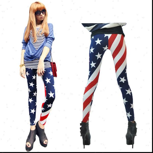 arrival american flag sunflower womens legging stripes star print thin slim pants, Black
arrival american flag sunflower womens legging stripes star print thin slim pants, Black