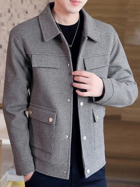 men's wool & blends 2021 autumn winter fashion mens coats and jackets male jacket men casual coat solid thick warm outerwear b632, Black
men's wool & blends 2021 autumn winter fashion mens coats and jackets male jacket men casual coat solid thick warm outerwear b632, Black
