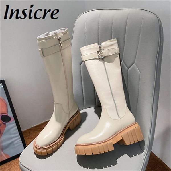 boots insicre leather riding knee women platform thick heel zip round toe autumn winter shoes big size 34-42, Black
boots insicre leather riding knee women platform thick heel zip round toe autumn winter shoes big size 34-42, Black