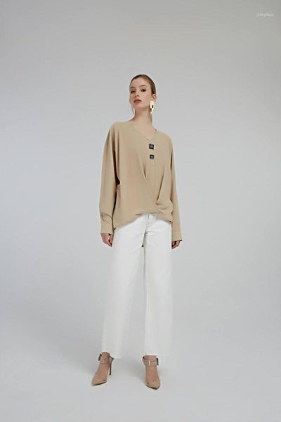 detail blouse women's blouses & shirts, White
detail blouse women's blouses & shirts, White