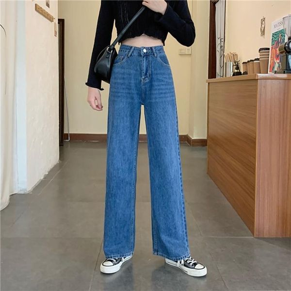 casual wash denim mopeds ladies fall/winter 2021 high-waisted loose-fitting straight-up wide-legged trouser trousers women's jeans, Blue
casual wash denim mopeds ladies fall/winter 2021 high-waisted loose-fitting straight-up wide-legged trouser trousers women's jeans, Blue