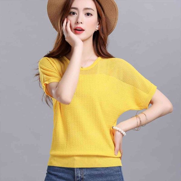 short sleeve summer pullover women sweaters fashion cool knitted female yellow knit jumper ladies korea causal pull, White;black
short sleeve summer pullover women sweaters fashion cool knitted female yellow knit jumper ladies korea causal pull, White;black