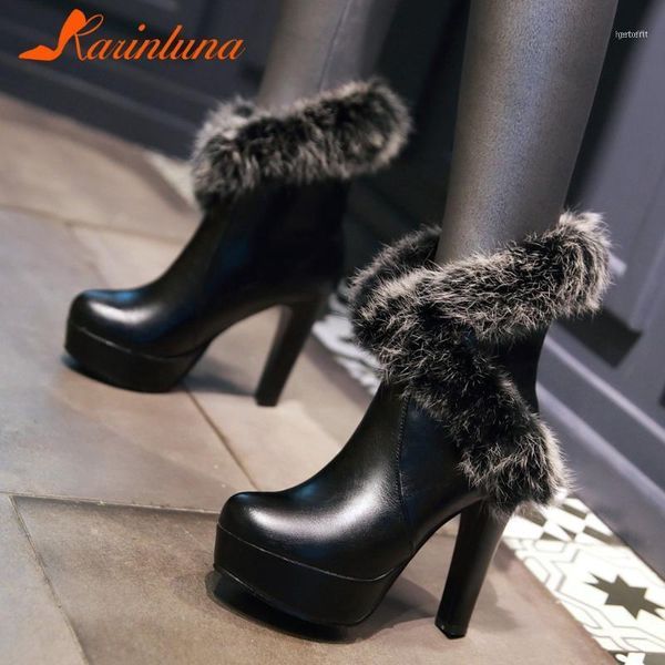 boots 2021 brand stylish female shoes fashion design platform spike heels round toe slip-on ankle short plush warm winter11, Black 
boots 2021 brand stylish female shoes fashion design platform spike heels round toe slip-on ankle short plush warm winter11, Black