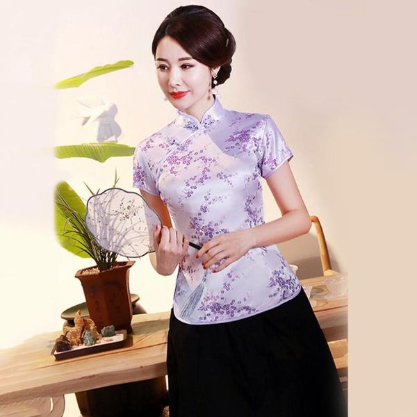 ethnic clothing women cheongsam shirt 2021 chinese style plum print summer autumn exquisite buckles stand collar for wedding, Red
ethnic clothing women cheongsam shirt 2021 chinese style plum print summer autumn exquisite buckles stand collar for wedding, Red