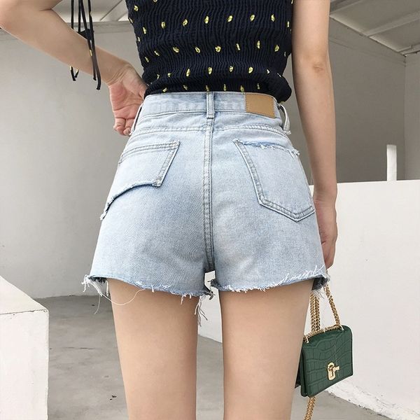 women's jeans summer high-waisted women denim fashion shorts fly torn up punk tyle feminine casual fringe leg nz88, Blue
women's jeans summer high-waisted women denim fashion shorts fly torn up punk tyle feminine casual fringe leg nz88, Blue