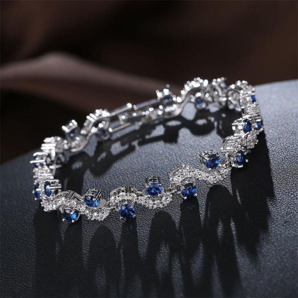 charm bracelets women's fashion s-shaped creative white royal blue bracelet zircon austrian rhinestone jewelry gift, Golden;silver
charm bracelets women's fashion s-shaped creative white royal blue bracelet zircon austrian rhinestone jewelry gift, Golden;silver