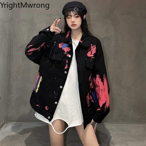 women's jackets fall spring fashion woman man tie dye denim jacket button coat oversized streetwear jeans windbreaker overcoat harajuku, Black;brown
women's jackets fall spring fashion woman man tie dye denim jacket button coat oversized streetwear jeans windbreaker overcoat harajuku, Black;brown