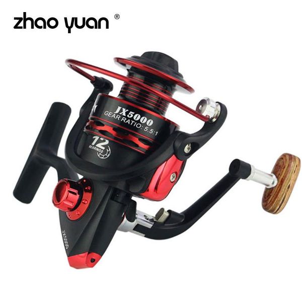 fishing reel spinning 5.5:1 gapless fish wheel carrete de pesca semi-metal folding 1000-7000series reels tackle baitcasting