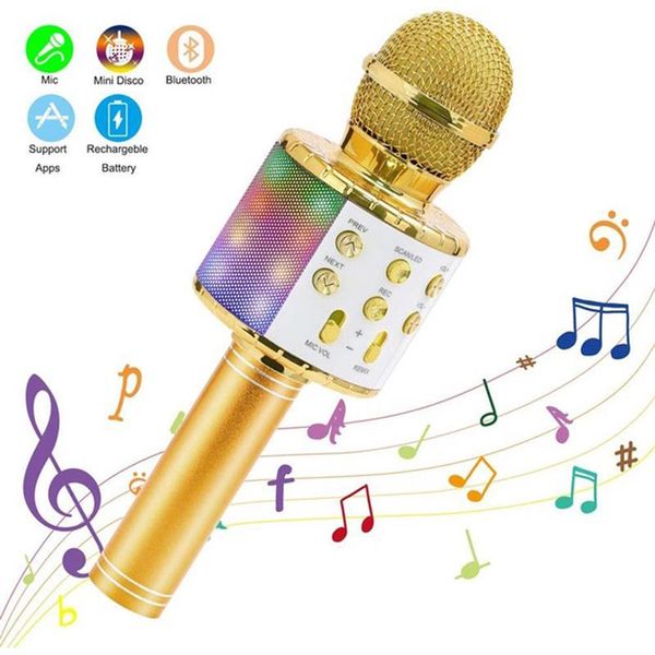 microphones wireless bluetooth koraoke microphone portable handheld mic speaker home ktv player conderser with led light for android
microphones wireless bluetooth koraoke microphone portable handheld mic speaker home ktv player conderser with led light for android