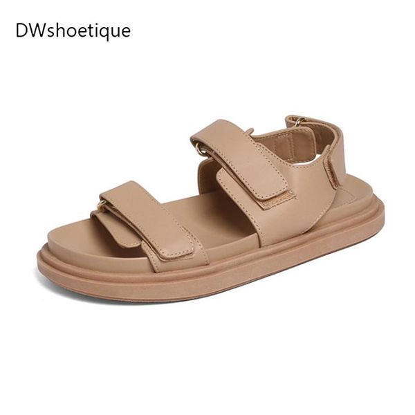 sandals summer women flat genuine leather round toe shoes for ladies outdoor, Black
sandals summer women flat genuine leather round toe shoes for ladies outdoor, Black