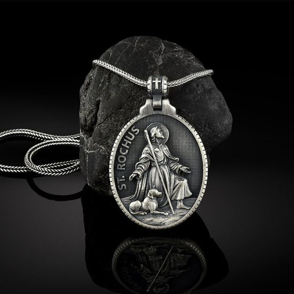 necklace religious faith catholic pendant christian men's accessories, Silver
necklace religious faith catholic pendant christian men's accessories, Silver