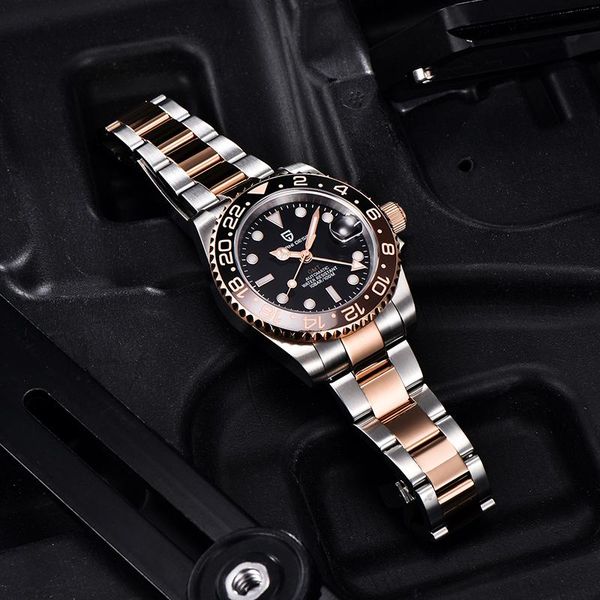 wristwatches pagani design gmt classic men's automatic watches 40mm luxury sapphire glass mechanical watch stainless steel waterproof, Slivery;brown
wristwatches pagani design gmt classic men's automatic watches 40mm luxury sapphire glass mechanical watch stainless steel waterproof, Slivery;brown