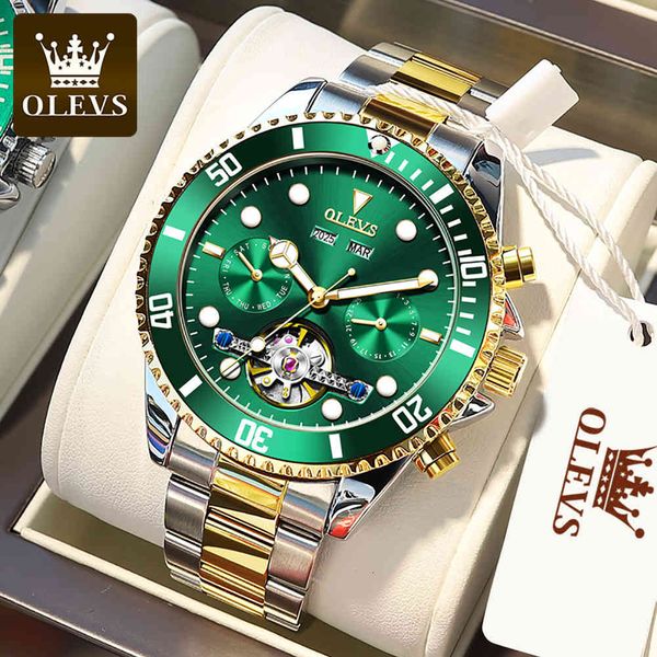 olevs 2021 automatic luxury mechanical gentlemen clock 30m waterproof green brightness men sports reloj the hombre 6650, Slivery;brown
olevs 2021 automatic luxury mechanical gentlemen clock 30m waterproof green brightness men sports reloj the hombre 6650, Slivery;brown